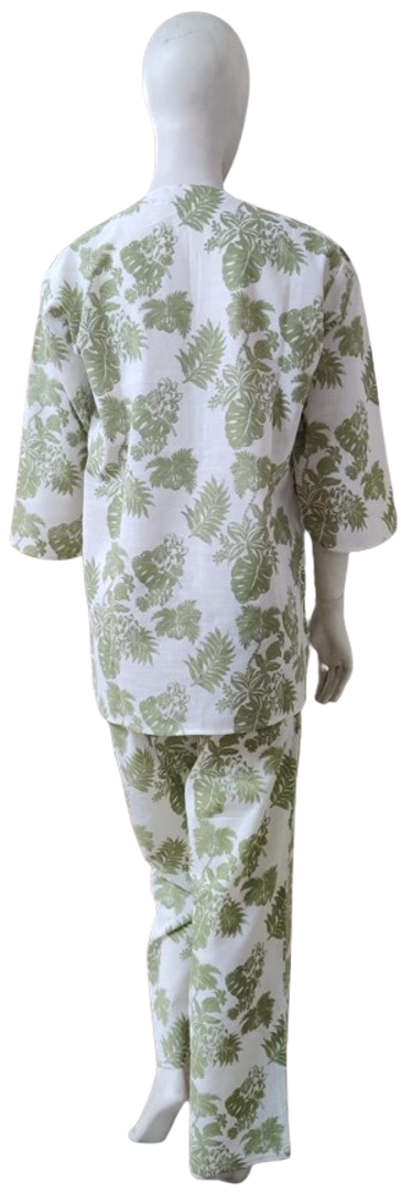 Green Printed Floral Cotton Co-ord Set