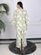 Green Printed Floral Cotton Co-ord Set