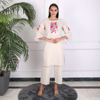 Casual Wear Cotton Kurta Set with Pants