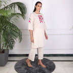 Casual Wear Cotton Kurta Set with Pants