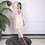 Casual Wear Cotton Kurta Set with Pants