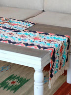 Sunset Shores Geometric Cotton Table Linen Set (9 Pc: Runner, 4 Place Mats, 4 Napkins) I