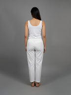 Women's Pure Cotton floral Embroidered Trouser