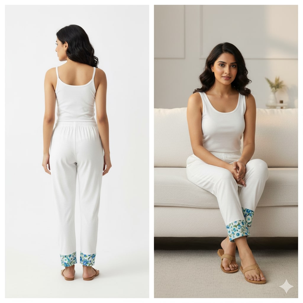 Women's Pure Cotton with printed work and elegant style