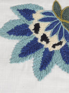 Spring-Themed 5 Pc Cotton Table Linen Set: Embroidered Runner & 4 Placemats