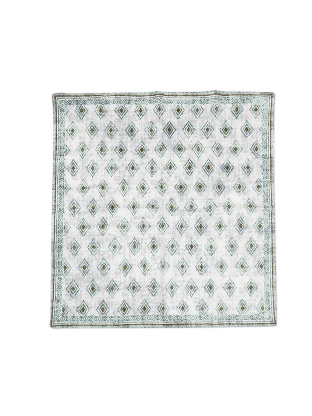 9 Pc Fringed Cotton Table Linen Set: Runner, 4 Place Mats, 4 Napkins I