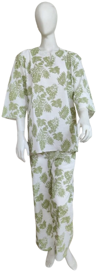 Green Printed Floral Cotton Co-ord Set