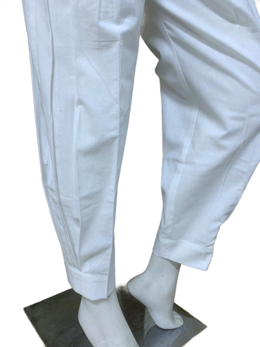 White Mercerized Cotton Pajama
