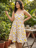 Multicolor Floral Print Frock Dress
