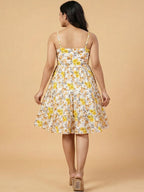 Multicolor Floral Print Frock Dress