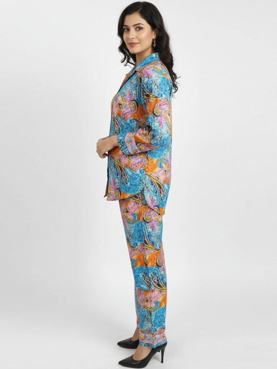 WOMEN'S MULTICOLOR PAISELY PRINTED Co-Ord set |