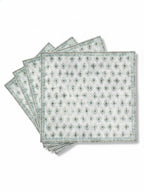 9 Pc Fringed Cotton Table Linen Set: Runner, 4 Place Mats, 4 Napkins I