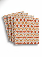 9 Pc Embroidered Cotton Table Linen Set: Runner, 4 Place Mats, 4 Napkins