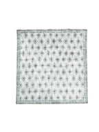 4-Pcs White & Green Cotton Table Napkins