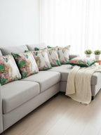 “Vibrant Botanical Cushion Covers – Modern Floral Throw Pillow Set”