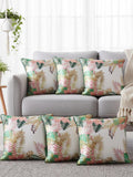 “Vibrant Botanical Cushion Covers – Modern Floral Throw Pillow Set”