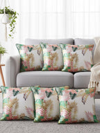 “Vibrant Botanical Cushion Covers – Modern Floral Throw Pillow Set”