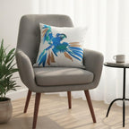“Abstract Parrot Cushion Cover – Modern Artistic Throw Pillow”