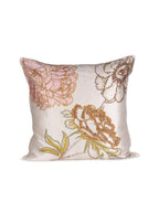 “Elegant Floral Embroidered Cushion Cover – Luxury Decorative Throw Pillow”
