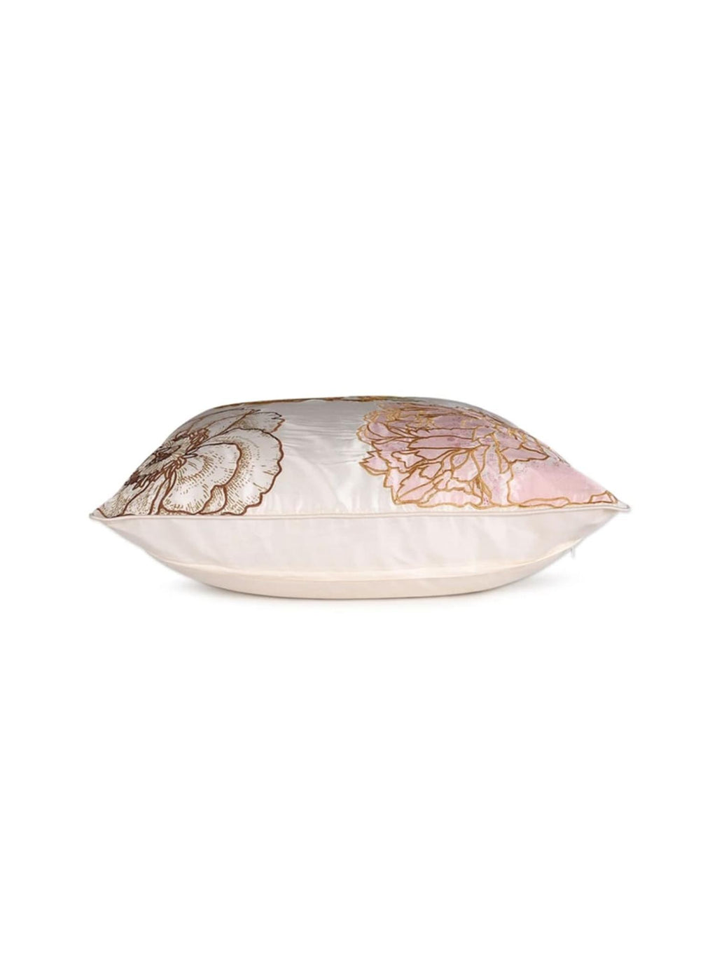 “Elegant Floral Embroidered Cushion Cover – Luxury Decorative Throw Pillow”