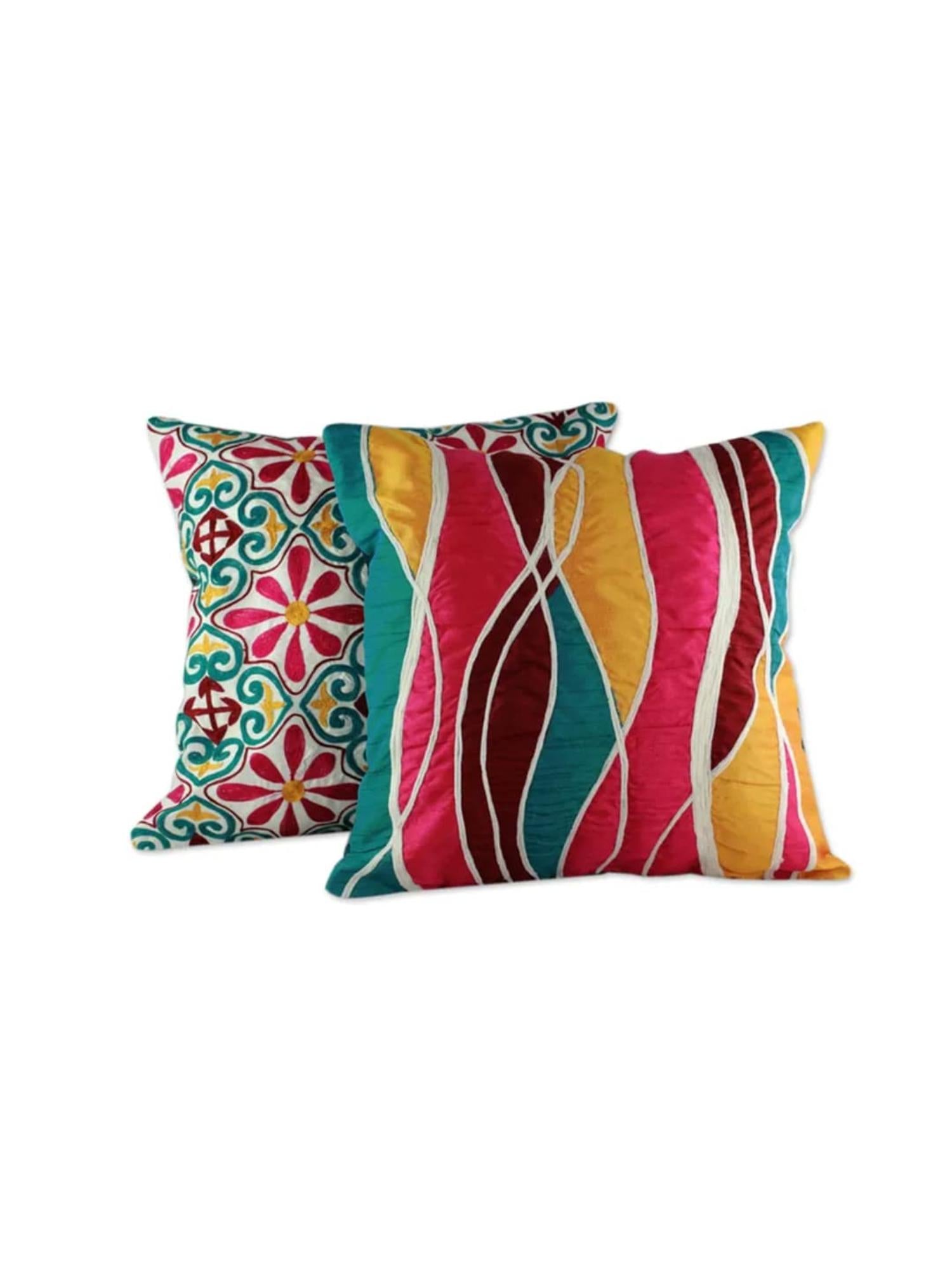 “Colorful Geometric Cushion Cover – Modern Decorative Throw Pillow”