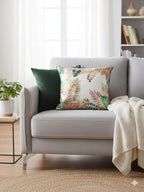 Tropical Botanical Throw Pillow Cover – Modern Leaf Design Accent Cushion