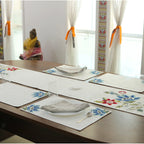 Hand Embroidered Floral Taste Table Runner I Artisan Dining Centerpiece Decoration (14"x72")