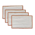 Bird-Themed 5-Pc Cotton Table Linen Set: Embroidered Runner & 4 Placemats